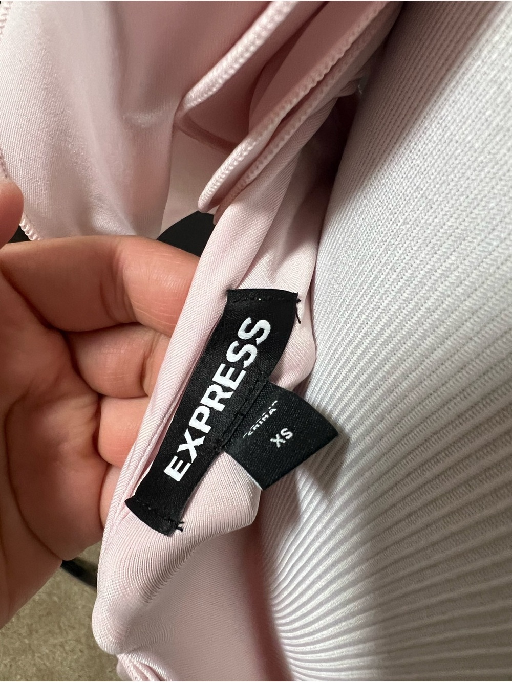 NWOT express Ruffle Peplum Tank Top - Pink - Picture 4 of 4
